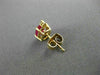 ESTATE 1.64CT DIAMOND & AAA RUBY 14KT YELLOW GOLD 3D CLASSIC OVAL STUD EARRINGS
