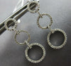 .38CT DIAMOND 14KT WHITE GOLD 3D CLASSIC CIRCLE OF LIFE JOURNEY HANGING EARRINGS
