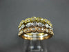 ESTATE WIDE .46CT DIAMOND 18KT TRI COLOR GOLD FILIGREE MILGRAIN STACKABLE RING