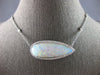 EXTRA LARGE 22.86CT DIAMOND & AAA AUSTRALIAN OPAL 14KT WHITE GOLD LOVE NECKLACE