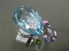 ESTATE LARGE 19.46CT DIAMOND & AAA MULTI COLOR GEM 18KT WHITE GOLD 3D FUN RING