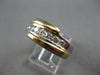 WIDE .45CT DIAMOND 14KT 2 TONE GOLD CHANNEL 7 STONE CRISS CROSS MENS RING #28027