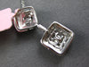 1.41CT DIAMOND 18KT WHITE GOLD ROUND & BAGUETTE SQUARE CLUSTER FLOATING PENDANT