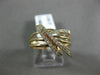 ESTATE WIDE .38CT DIAMOND 14KT ROSE GOLD 3D CLASSIC MULTI ROW CRISS CROSS RING
