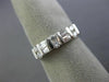 ANTIQUE .52CT ROUND & BAGUETTE DIAMOND PLATINUM 3D WEDDING ANNIVERSARY RING #816