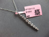 ESTATE 1.61CT DIAMOND 14KT WHITE GOLD CLASSIC ROUND JOURNEY BAR FLOATING PENDANT