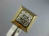 ANTIQUE LARGE .50CT DIAMOND 14K WHITE & YELLOW GOLD 3D CLASSIC PYRAMID RING #129