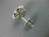ESTATE EXTRA LARGE 3.89CT DIAMOND 14KT WHITE GOLD FLOWER CLUSTER EARRINGS #2861