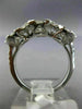 ESTATE LARGE 2.01CT DIAMOND 18K WHITE GOLD CLUSTER PAST PRESENT FUTURE LOVE RING