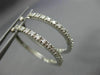 0.85CT ROUND DIAMOND 14KT WHITE GOLD 3D CLASSIC 2mm HOOP HANGING EARRINGS #25885