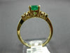 ESTATE 1.42CT DIAMOND & AAA EMERALD 14K YELLOW GOLD CLASSIC OVAL ENGAGEMENT RING