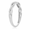 ESTATE 0.13CT DIAMOND 14KT WHITE GOLD 3D CLASSIC INFINITY ROPE LOVE RING