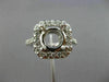 ESTATE .80CT DIAMOND 14KT WHITE GOLD 3D SQUARE SEMI MOUNT ENGAGEMENT RING #25529