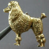 ANTIQUE LARGE .02CT OLD MINE DIAMOND 14K YELLOW GOLD POODLE DOG BROOCH PIN 27039