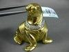 ESTATE EXTRA LARGE .42CT DIAMOND & AAA RUBY 18K YELLOW GOLD SEAL LION BROOCH PIN