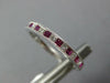 .41CT DIAMOND AAA RUBY 18K WHITE GOLD PRINCESS FILIGREE CHANNEL ANNIVERSARY RING