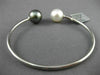 ESTATE AAA SOUTH SEA & TAHITIAN PEARL 18KT WHITE GOLD FLEXIBLE BANGLE BRACELET
