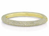 LARGE 18.85CT DIAMOND 18K YELLOW GOLD 3D MULTI ROW ETERNITY CUFF BANGLE BRACELET