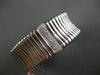 EXTRA LARGE .91CT DIAMOND 18KT WHITE GOLD DOUBLE CUFF SNAKE BAR BANGLE BRACELET