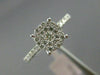 ESTATE WIDE .32CT DIAMOND 18KT WHITE GOLD CLUSTER ROUND PROMISE ENGAGEMENT RING