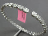 2.65CT DIAMOND 18KT WHITE GOLD OVAL INVISIBLE SEMI ETERNITY CUFF BANGLE BRACELET