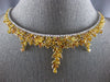 GIA LARGE 37.87CT WHITE & FANCY YELLOW ORANGE DIAMOND 18KT 2 TONE GOLD NECKLACE