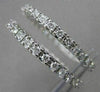 ESTATE 2.34CTW DIAMOND 14K WHITE GOLD EARRINGS LARGE 30MM 1" HOOP F/G VSSI 19740