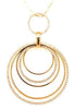 ESTATE LARGE 1.49CT DIAMOND 18KT YELLOW GOLD MULTI CIRCULAR FUN FLOATING PENDANT