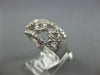 ESTATE WIDE .84CT DIAMOND 18KT WHITE GOLD 3D CLASSIC SIDEWAYS SQUARE FUN RING