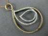 ESTATE LARGE .40CT DIAMOND 18KT WHITE & ROSE GOLD 3D TEAR DROP FLOATING PENDANT