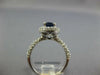 WIDE 2.63CT DIAMOND & AAA SAPPHIRE 14KT WHITE GOLD 3D OVAL HALO ENGAGEMENT RING