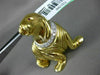 ESTATE EXTRA LARGE .42CT DIAMOND & AAA RUBY 18K YELLOW GOLD SEAL LION BROOCH PIN