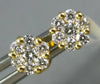 ESTATE SMALL .33CT DIAMOND 18KT YELLOW GOLD CLASSIC FLOWER CLUSTER STUD EARRINGS