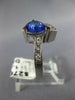 ESTATE WIDE 1.68CT DIAMOND & AAA TANZANITE 14KT WHITE GOLD 3D SWIRL RING #2454