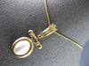 ESTATE LARGE AAA MOTHER OF PEARL 14KT YELLOW GOLD OVAL ENHANCER FLOATING PENDANT