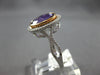 LARGE 2.75CT DIAMOND & AAA AMETHYST 14KT WHITE & ROSE GOLD 3D FILIGREE LOVE RING