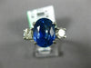 ESTATE 5.74CT DIAMOND & AAA CEYLON SAPPHIRE 14KT WHITE GOLD OVAL ENGAGEMENT RING