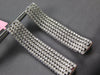 LARGE & WIDE 5.1CT DIAMOND 18KT WHITE GOLD MULTI ROW ELONGATED FUN HOOP EARRINGS