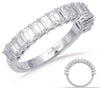 1.70CT DIAMOND 14K WHITE GOLD EMERALD CUT CLASSIC SHARED PRONG ANNIVERSARY RING