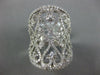 EXTRA LARGE 1.58CT DIAMOND 18KT WHITE GOLD MULTI HEART OPEN FILIGREE LOVE RING