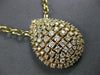 EXTRA LARGE 2.63CT DIAMOND 14K YELLOW GOLD ROUND CLUSTER TEAR DROP LOVE NECKLACE