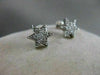 ANTIQUE .50CTW DIAMOND STAR CLUSTER 14K WHITE GOLD POST EARRINGS FG VVS/VS #5272
