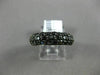 ESTATE 1.55CT BLACK DIAMOND 14KT WHITE GOLD 3 ROW SEMI ETERNITY ANNIVERSARY RING
