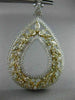 MASSIVE 16.43CT WHITE & FANCY YELLOW DIAMOND 18KT TWO TONE GOLD HANGING EARRINGS