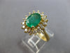 LARGE 2.15CT DIAMOND & AAA EMERALD 14KT YELLOW GOLD 3D ROUND & OVAL RING #28144