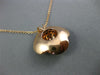 LARGE 1.25CT WHITE & MOCHA DIAMOND 14K ROSE GOLD 3D FLOWER LOVE FLOATING PENDANT