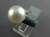 LARGE .94CT DIAMOND AAA SAPPHIRE & AAA SOUTH SEA PEARL 18KT WHITE GOLD LOVE RING