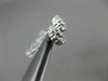 ESTATE .05CT DIAMOND 14KT WHITE GOLD CLUSTER MILGRAIN FLOWER SNOWFLAKE EARRINGS