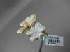 ANTIQUE LARGE 4.95CT DIAMOND 18KT WHITE & ROSE GOLD 3D FLOWER FUN COCKTAIL RING