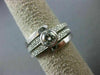 ESTATE WIDE .74CT DIAMOND 14KT WHITE GOLD SOLITAIRE BEZEL ENGAGEMENT RING #18414